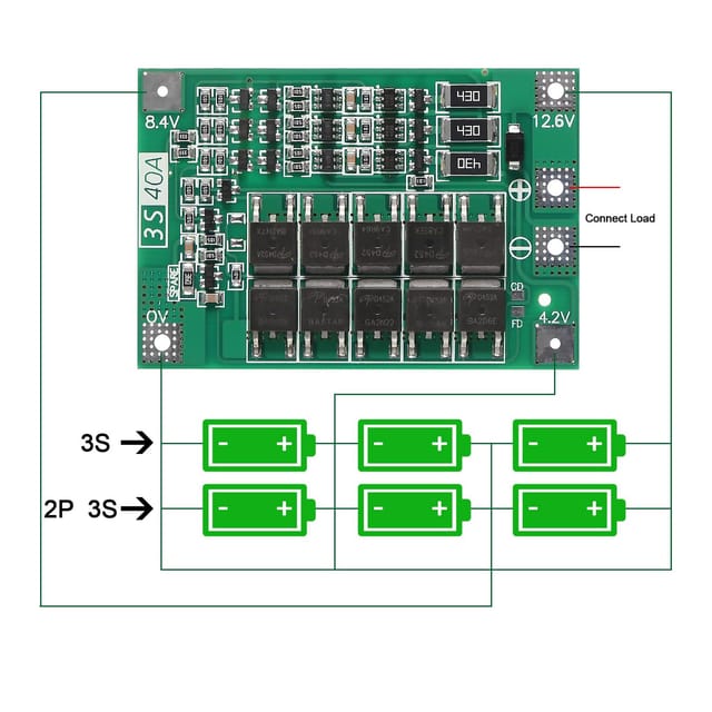 3S 12.6V 18650 lithium Battery Protection Board (BMS) Balanced Version 40A current_img_2