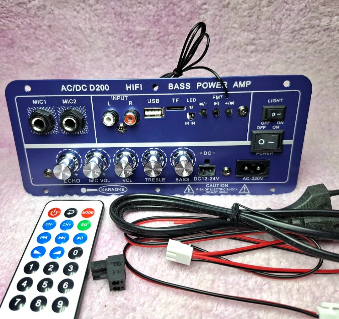 D200 50W+50W Mini Digital Power Mixer Heavy Amplifier