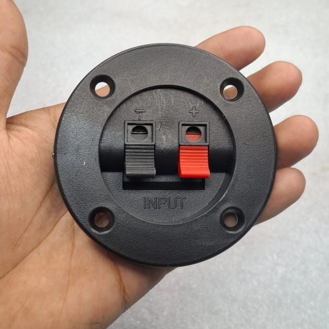 2-pole round speaker terminal cup, used for connecting speaker wires to a speaker box or enclosure_img_1