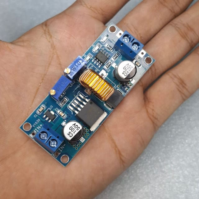 XL4015 DC-DC step-down buck converter module. This type of module is used to convert a higher DC voltage to a lower, adjustable DC voltage._img_5