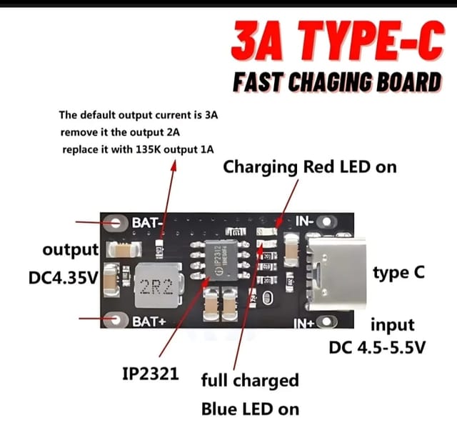IP2312 3A Type C Charging circuit, For 3.7V battery_img_1