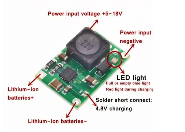 TP5100 Single or 2 Cells Lithium ion Battery Charger Module 2A 4.2V & 8.4V_img_1
