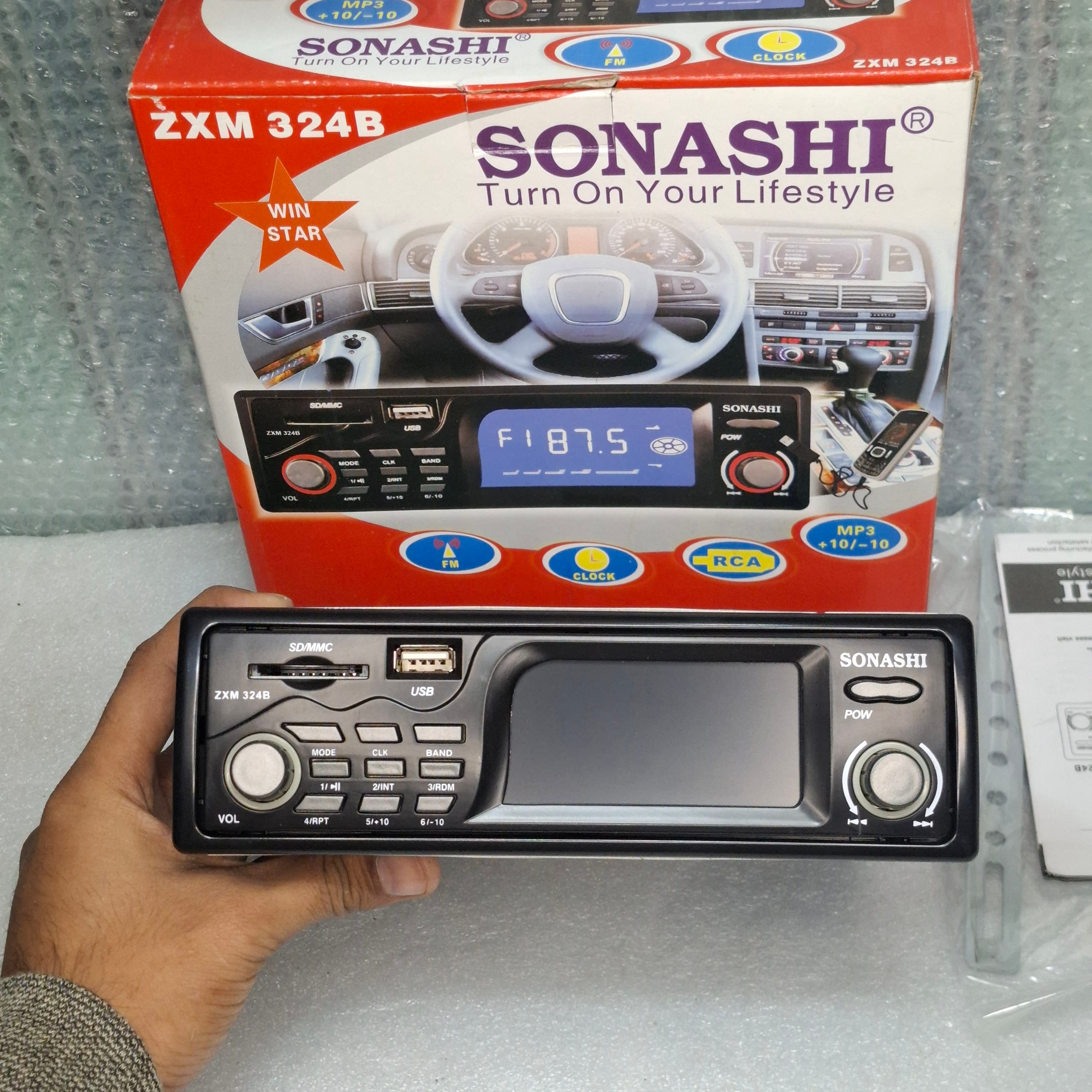 ZXM 324B Car Amplifier, MP3 Player 12V