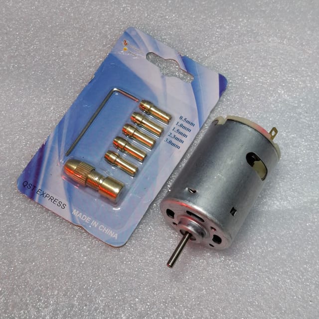 Motor + Mini Drill Chak 0.5mm - 3 mm_img_2