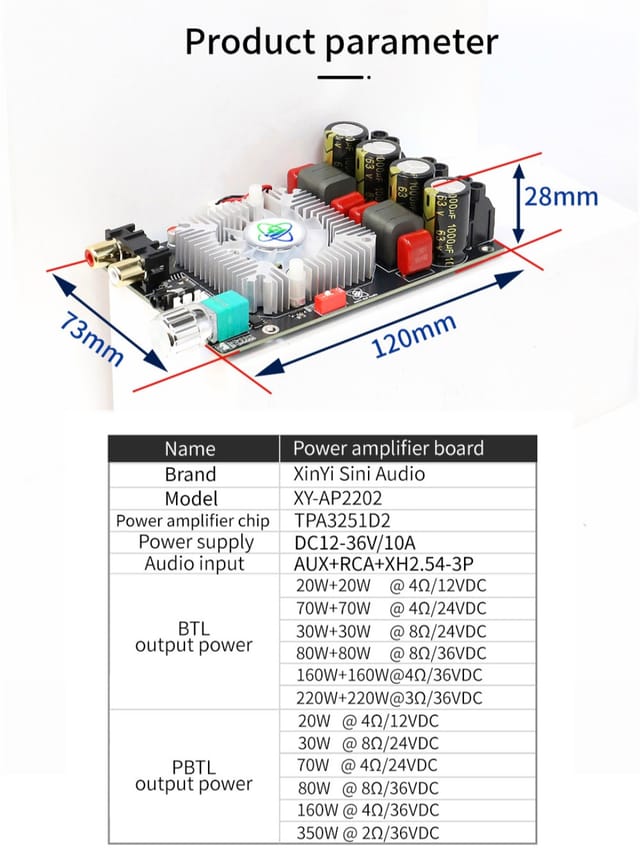 Sini Audio XY-AP2202 220W + 220W Ampilifier TPA3251 D2_img_4