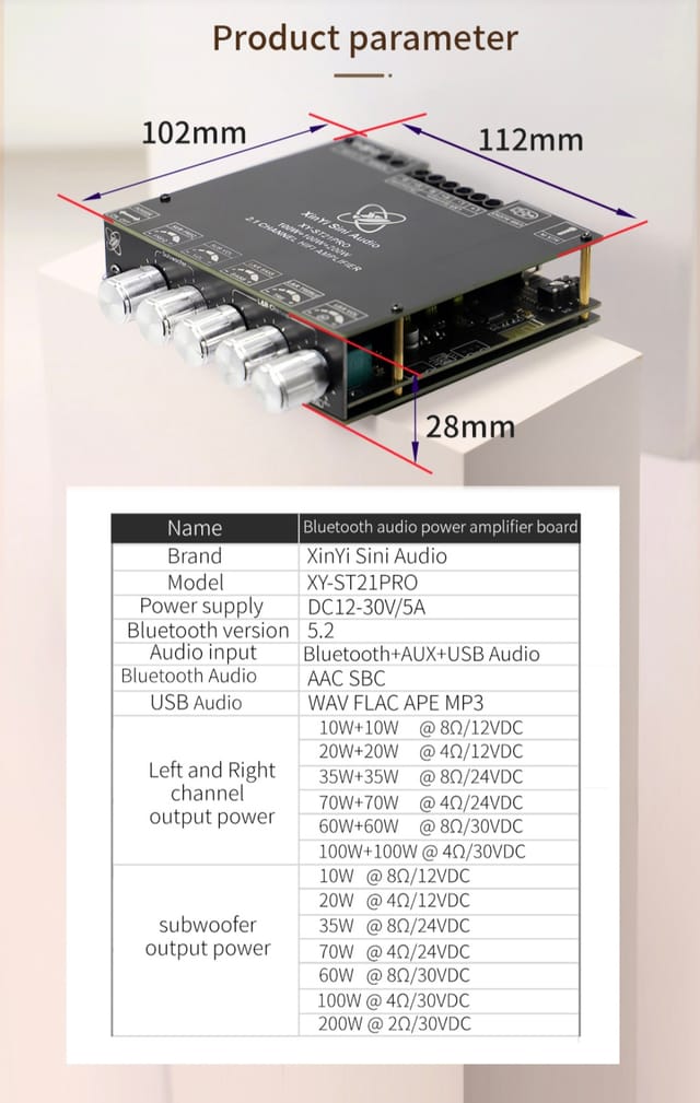 Sini Audio XY-ST21Pro 2.1 Ampilifier TPA3221_img_6
