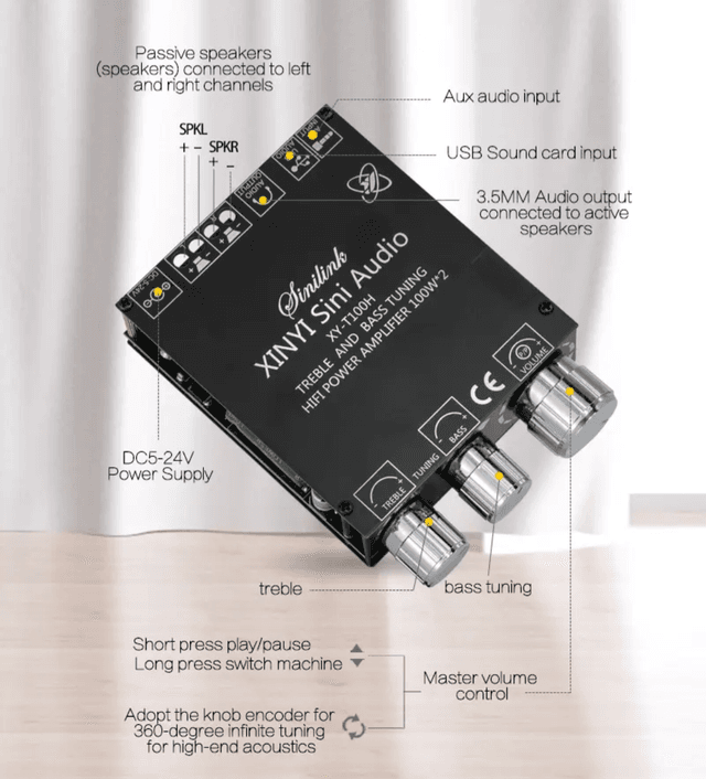 Sini Audio XY-T100H 100W + 100W Amplifier_img_2
